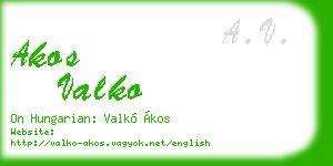 akos valko business card